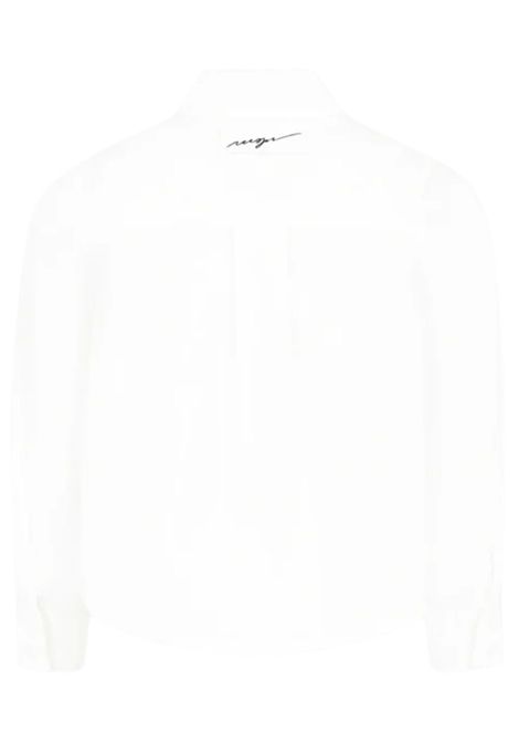 White cotton shirt for girls MSGM | MSJGSI209/CEBIANCO