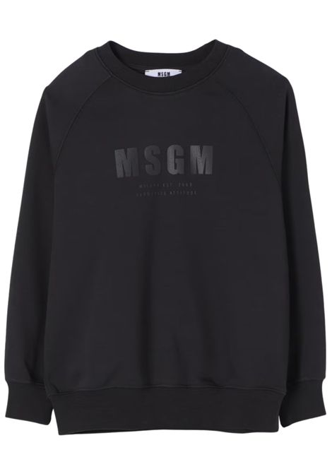Unisex black cotton sweatshirt MSGM | MSJUSW168NERO