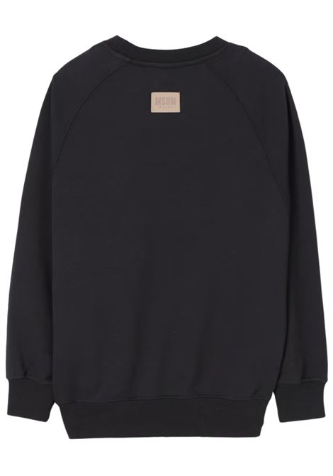 Unisex black cotton sweatshirt MSGM | MSJUSW168NERO