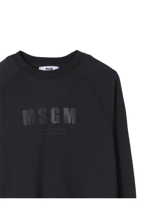 Unisex black cotton sweatshirt MSGM | MSJUSW168NERO