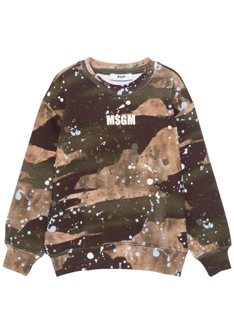Children's camouflage cotton sweatshirt MSGM | S5MSJBSW029/CECAMOUFLAGE