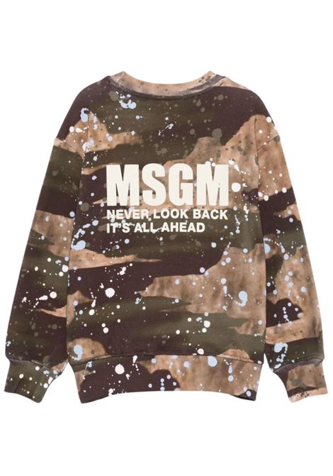 Children's camouflage cotton sweatshirt MSGM | S5MSJBSW029/CECAMOUFLAGE
