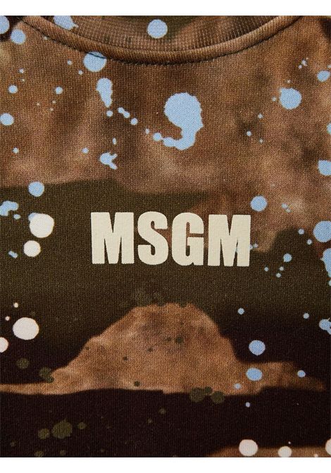 Children's camouflage cotton sweatshirt MSGM | S5MSJBSW029/CECAMOUFLAGE