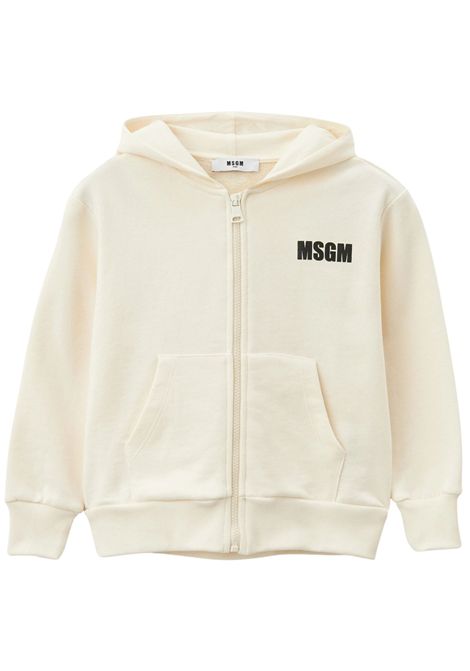 Unisex cream cotton sweatshirt MSGM | S5MSJUZH058/CEPANNA