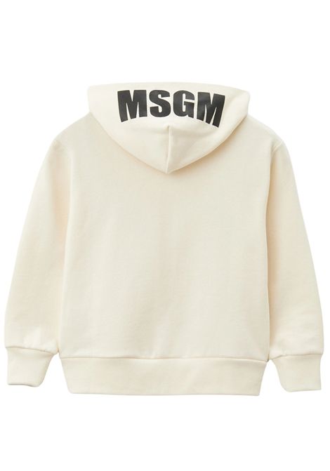 Unisex cream cotton sweatshirt MSGM | S5MSJUZH058/CEPANNA