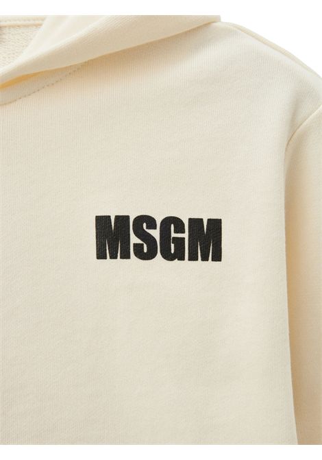 Unisex cream cotton sweatshirt MSGM | S5MSJUZH058/CEPANNA