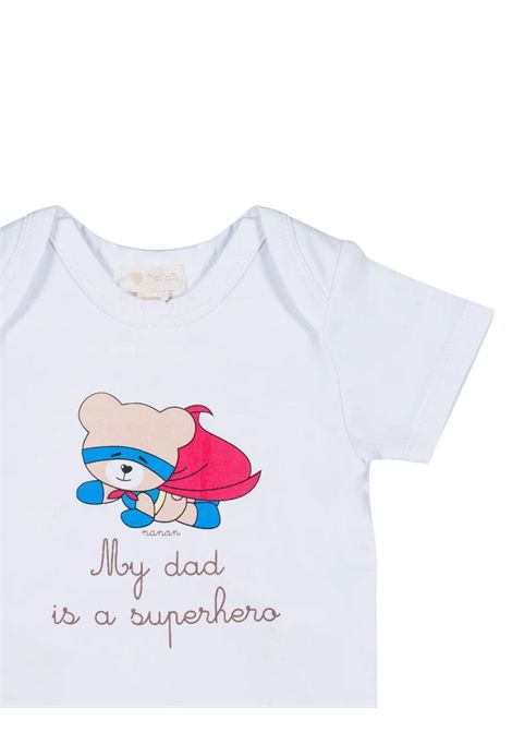 Body neonato bianco in cotone NANAN | 0601BIANCO