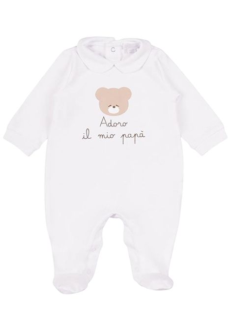 Tutina neonato bianca in cotone NANAN | 10401BIANCO