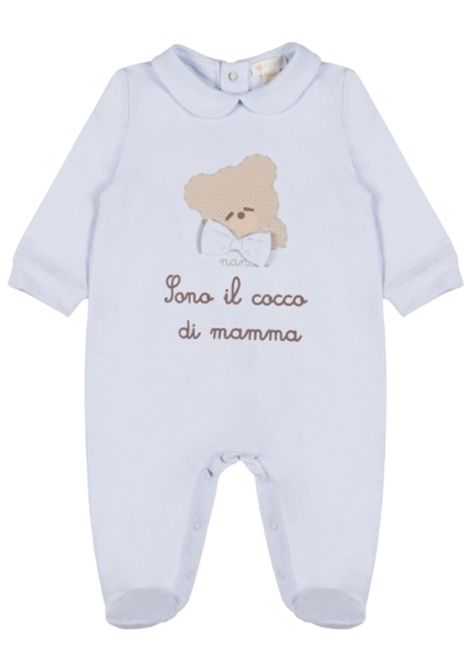 Blue cotton baby romper NANAN | 10701AZZURRO