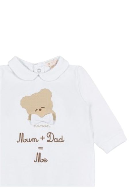 White cotton baby romper NANAN | 10701BIANCO