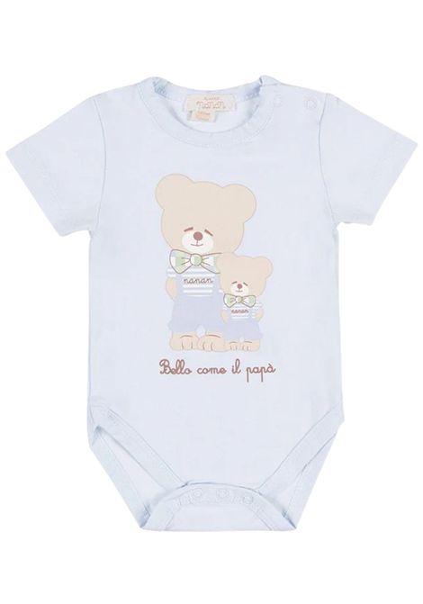 Body neonato azzurro in cotone NANAN | 12101AZZURRO
