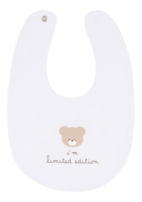 Bavaglino neonato bianco in cotone NANAN | BAVIAMBIANCO