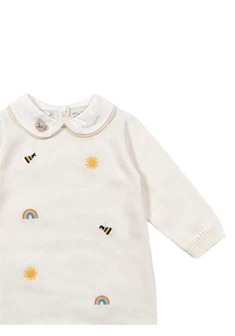 Cream cotton baby romper NANAN | E25001PANNA