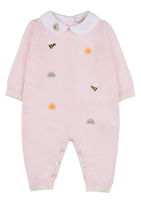 Pink cotton baby romper NANAN | E25001ROSA