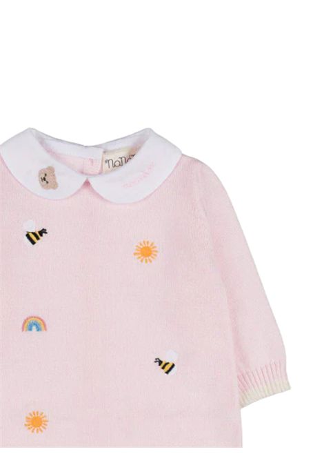 Pink cotton baby romper NANAN | E25001ROSA