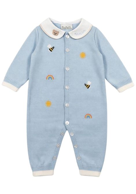 Tutina neonato azzurra in cotone NANAN | E25002AZZURRO