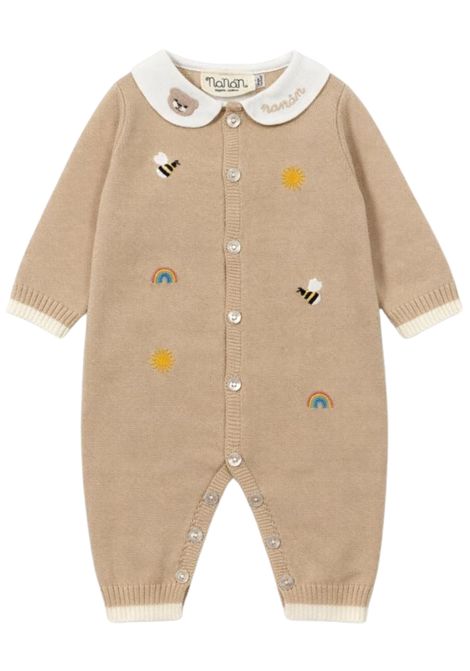 Tutina neonato beige in cotone NANAN | E25002BEBEIGE