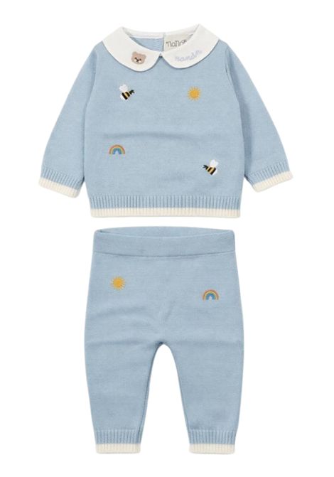 Completo neonato azzurro in cotone NANAN | E25003AAZZURRO