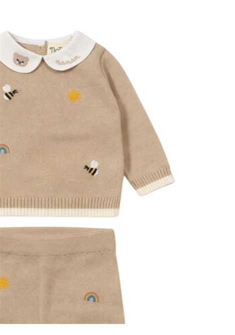 Completo neonato beige in cotone NANAN | E25003ABEIGE