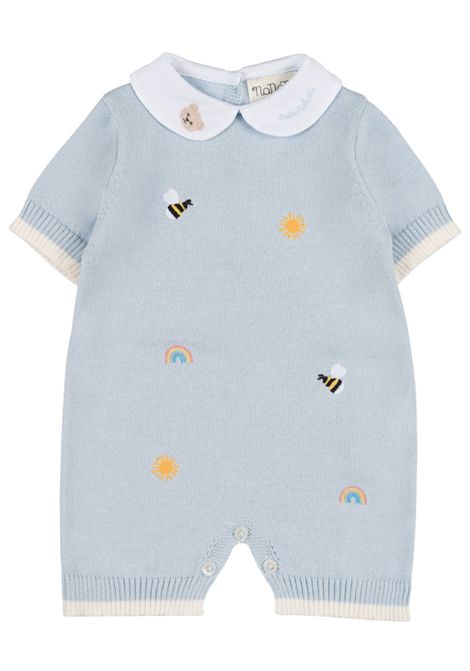 Baby blue cotton romper NANAN | E25004AZZURRO