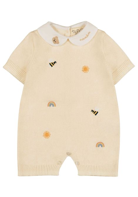 Beige cotton baby romper NANAN | E25004BEIGE