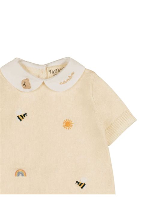 Beige cotton baby romper NANAN | E25004BEIGE
