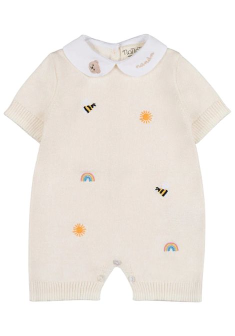 Sand cotton baby romper NANAN | E25004SABBIA