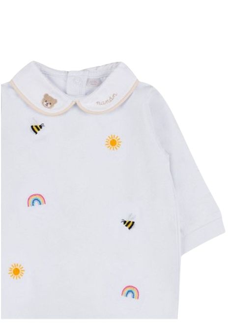 White cotton baby romper NANAN | E25008BIANCO