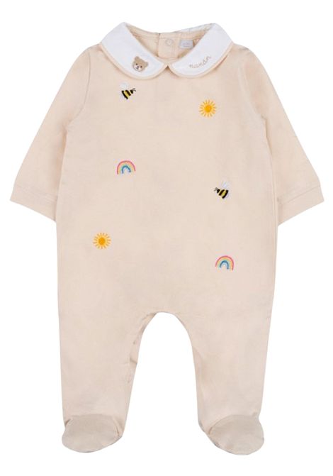 Sand-colored cotton baby romper NANAN | E25008SABBIA