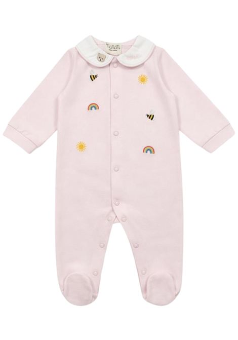 Pink cotton baby romper NANAN | E25009ROSA