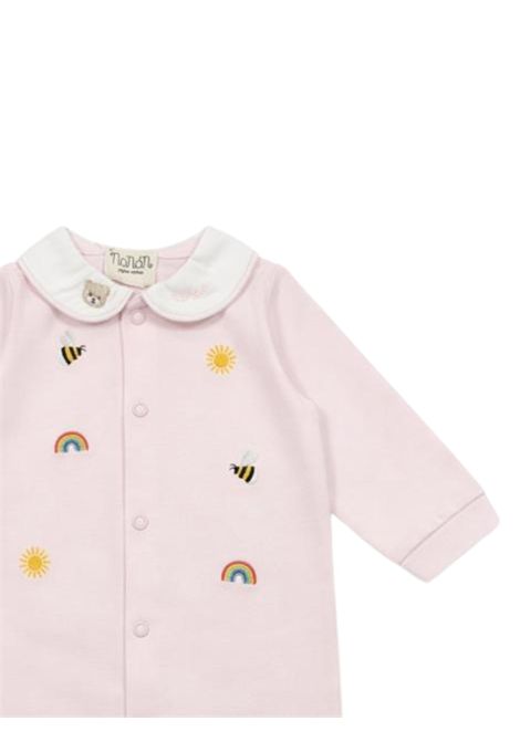 Pink cotton baby romper NANAN | E25009ROSA