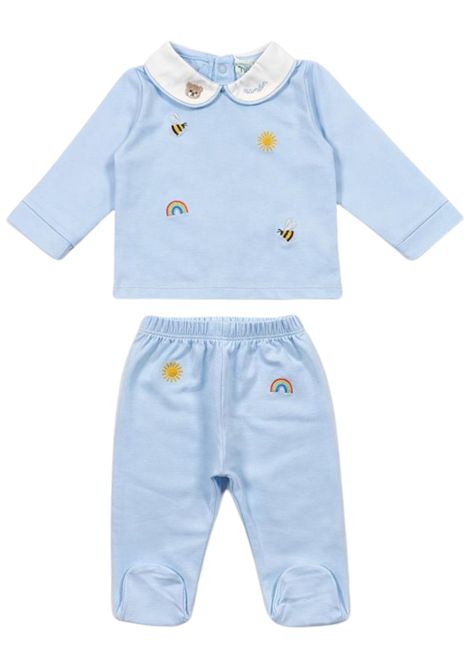 Blue cotton baby boy set NANAN | E250100AZZURRO