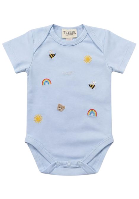 Body neonato azzurro in cotone NANAN | E25012AZZURRO