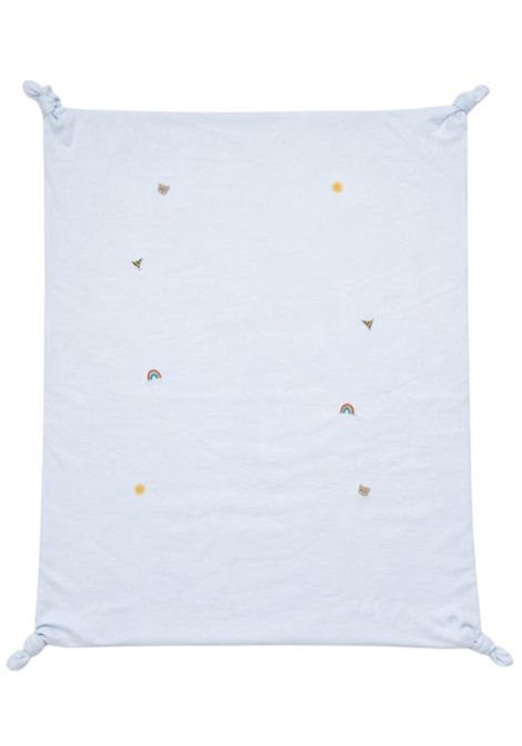 Blue cotton baby blanket NANAN | E25016AAZZURRO