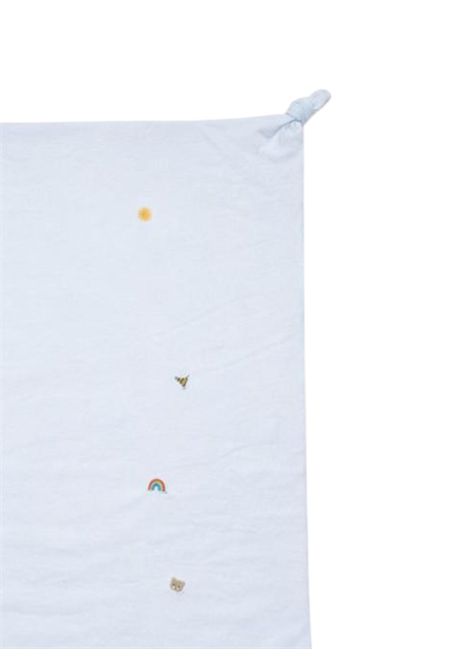 Blue cotton baby blanket NANAN | E25016AAZZURRO