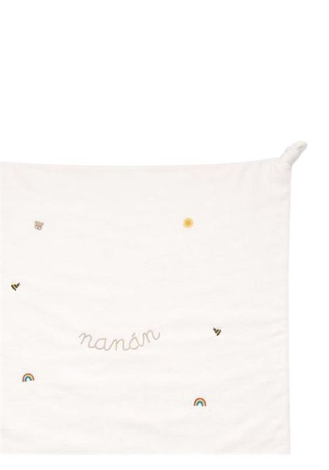 White cotton baby blanket NANAN | E25016BBIANCO