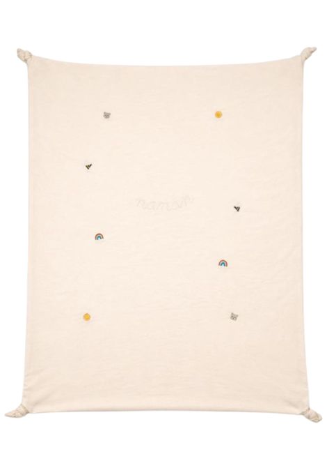 Beige cotton baby blanket NANAN | E25016BEBEIGE