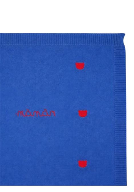 Blue cotton baby blanket NANAN | E25028PBLU