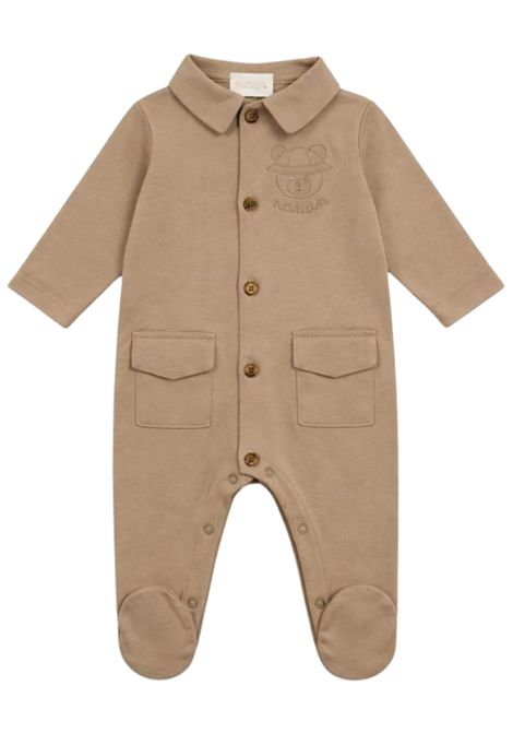 Tutina per neonato in cotone beige NANAN | E25100BEIGE
