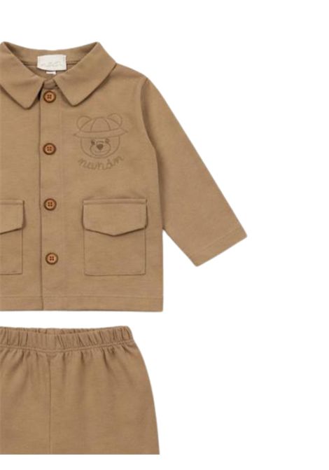 Beige cotton baby set NANAN | E25102BEIGE