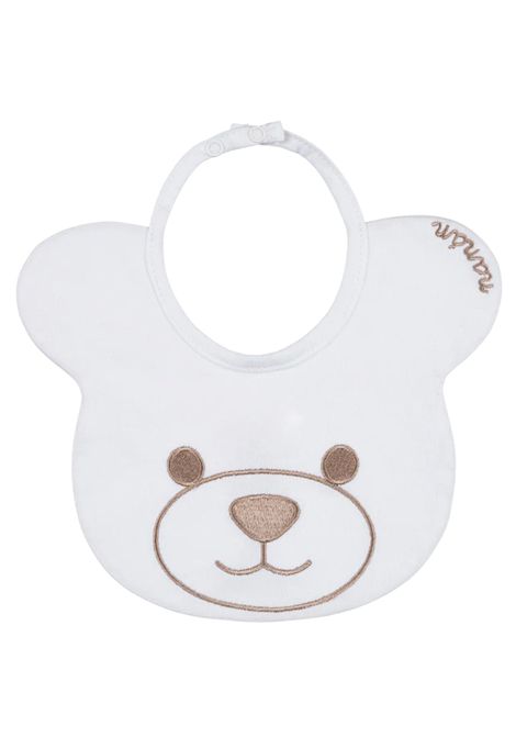 Bavaglino neonato bianco in cotone NANAN | E25110BBIANCO