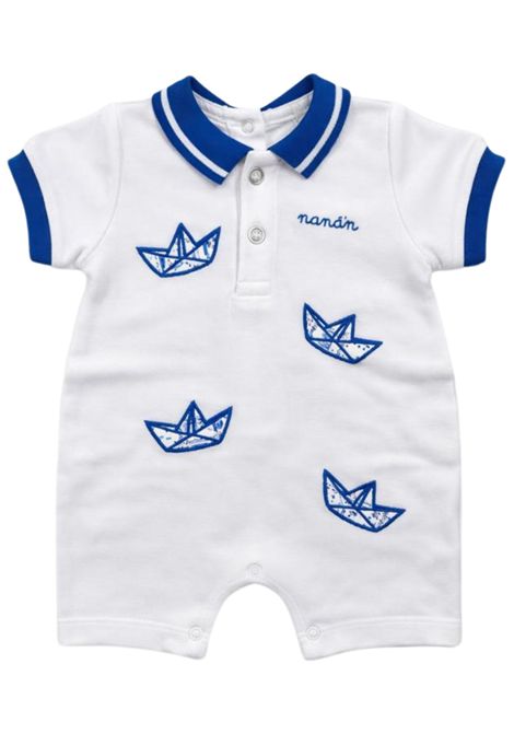 Pagliaccetto neonato azzurro in cotone NANAN | E25130AZZURRO