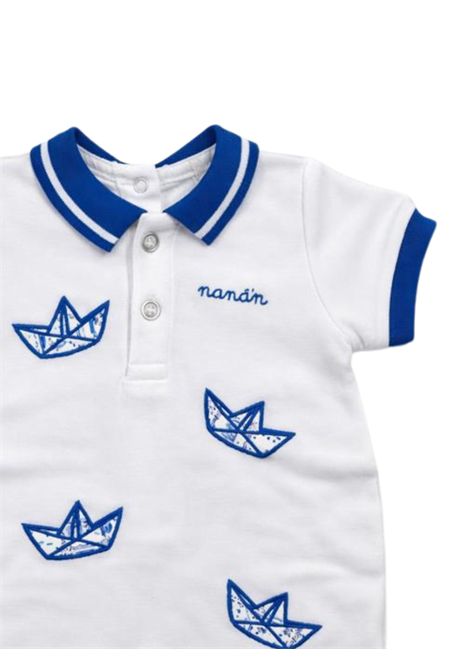 Pagliaccetto neonato azzurro in cotone NANAN | E25130AZZURRO