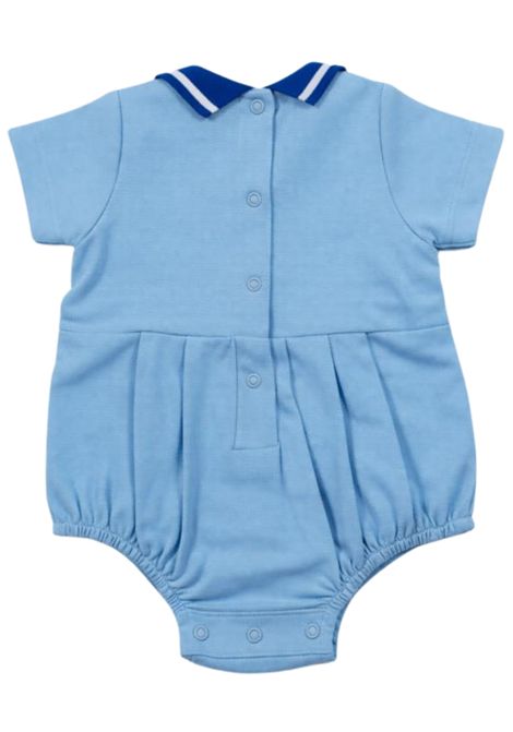 Pagliaccetto neonato azzurro in cotone NANAN | E25131AZZURRO