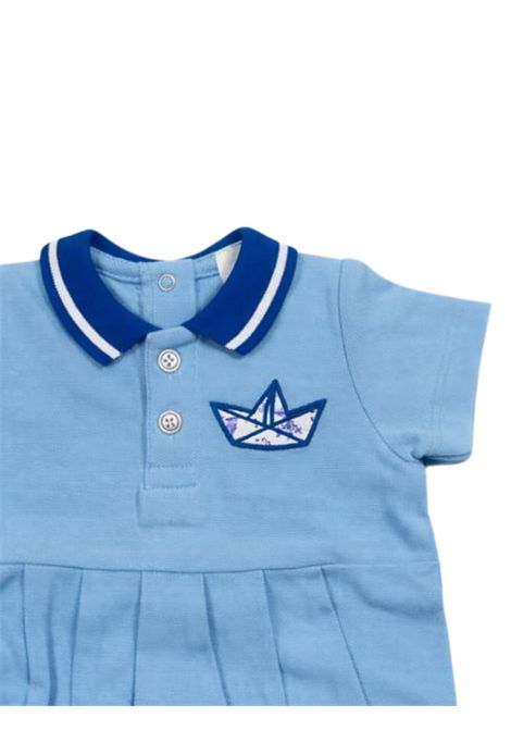 Pagliaccetto neonato azzurro in cotone NANAN | E25131AZZURRO