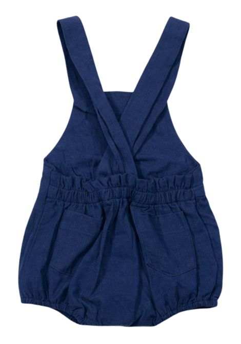 Salopette neonato blu in lino NANAN | E25140BLU