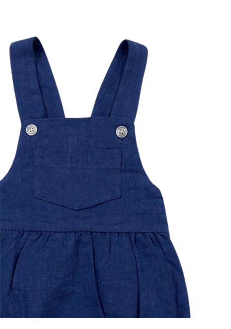 Salopette neonato blu in lino NANAN | E25140BLU