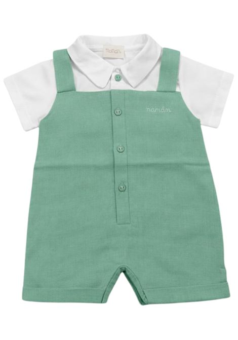 Pagliaccetto neonato verde in cotone NANAN | E25164VERDE