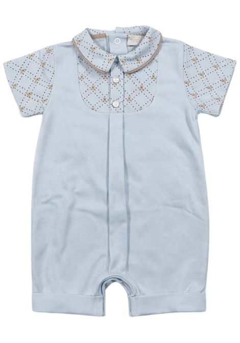 Pagliaccetto neonato azzurro in cotone NANAN | E25180AZZURRO