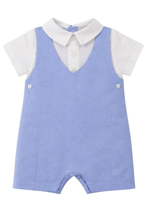 Pagliaccetto neonato azzurro in cotone NANAN | E25212AZZURRO